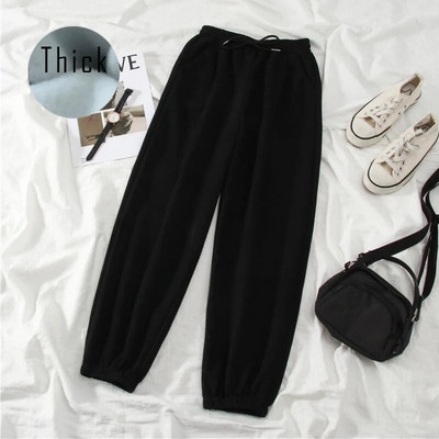 Pilkos sportinės kelnės moterims, 2023 m. rudens Naujas Baggy Fashion Oversize Sportinės kelnės Balck Kelnės Moteriški bėgikai Gatvės drabužiai