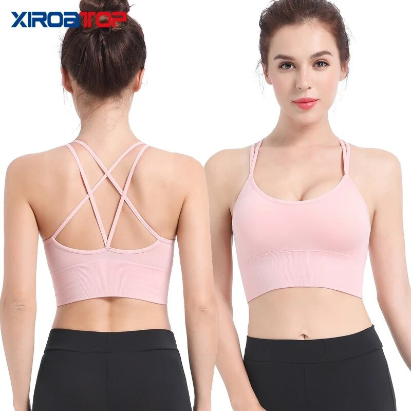 Naiste rinnahoidjad hingav spordirinnahoidja higistamisvastane põrutuskindel polsterdatud spordirinnahoidja joogatop Sportlik jõusaal Jooksmine Fitness Treening Sporditopp