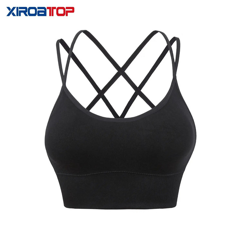 Naiste rinnahoidjad hingav spordirinnahoidja higistamisvastane põrutuskindel polsterdatud spordirinnahoidja joogatop Sportlik jõusaal Jooksmine Fitness Treening Sporditopp
