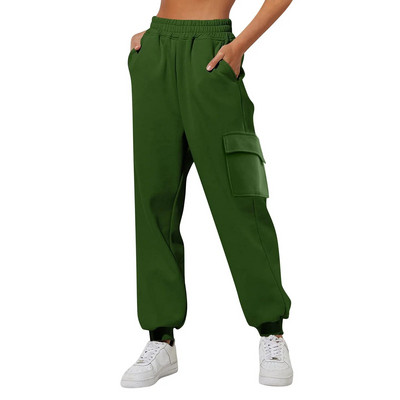 Pantaloni de sport subțiri, largi, cu talie înaltă, jogging, confortabili, cu talie înaltă, pentru femei, cu șnur, pantaloni din lână, pentru femei, scurti
