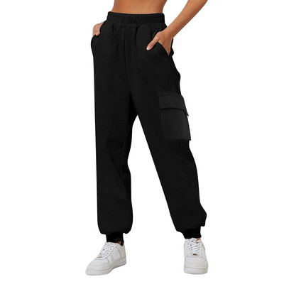 Pantaloni de sport subțiri, largi, cu talie înaltă, jogging, confortabili, cu talie înaltă, pentru femei, cu șnur, pantaloni din lână, pentru femei, scurti