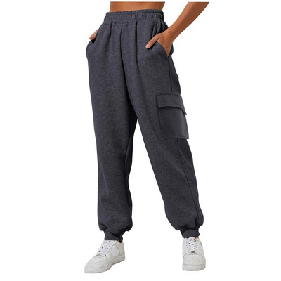 Pantaloni de sport subțiri, largi, cu talie înaltă, jogging, confortabili, cu talie înaltă, pentru femei, cu șnur, pantaloni din lână, pentru femei, scurti