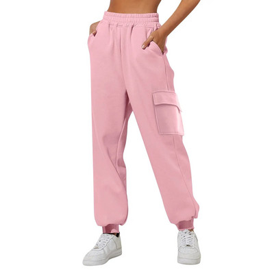 Pantaloni de sport subțiri, largi, cu talie înaltă, jogging, confortabili, cu talie înaltă, pentru femei, cu șnur, pantaloni din lână, pentru femei, scurti