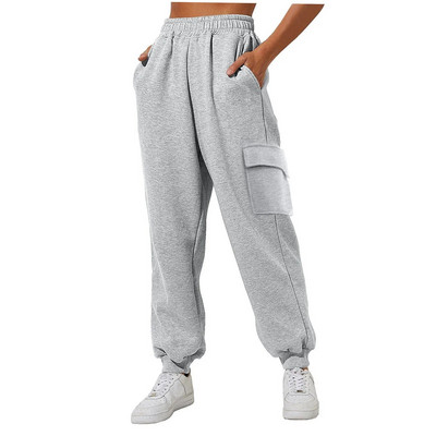 Pantaloni de sport subțiri, largi, cu talie înaltă, jogging, confortabili, cu talie înaltă, pentru femei, cu șnur, pantaloni din lână, pentru femei, scurti
