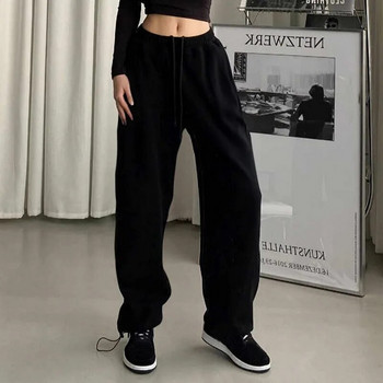 Γυναικείο παντελόνι Μαύρο Τζόκινγκ Φούτερ Γυναικείο για παντελόνι Φαρδύ αθλητικό παντελόνι Γκρι Jogger Ψηλόμεση ιδρώτα Casual παντελόνι για γυναίκες