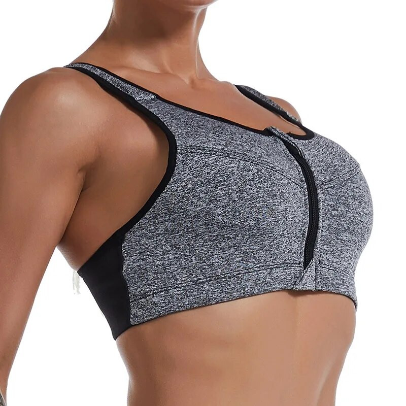 2023. aasta esitõmblukuga naiste spordirinnahoidjad, hingav juhtmevaba polsterdatud push-up sporditopp, jõusaali jooga treeningrinnahoidja spordirinnahoidja topp