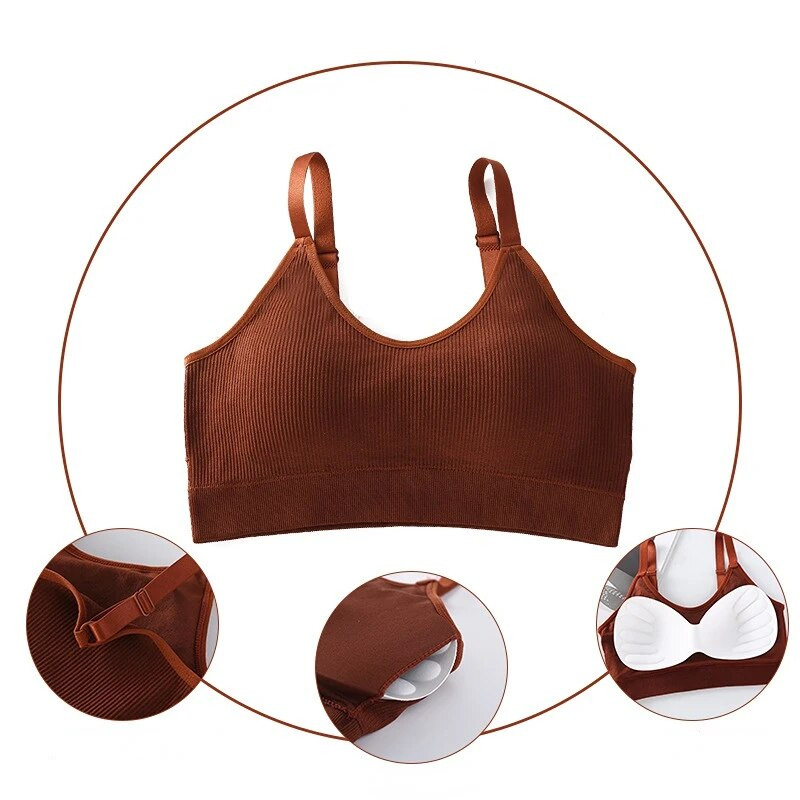 Безшевен спортен сутиен Дамски фитнес топ Йога сутиен за чаша Черен бял Бягане Йога Фитнес топ Дамски Push Up спортен сутиен Топ Bh