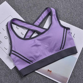 Sutien sport pentru femei Sutien de alergare încrucișat, fără sudură, rezistent la șocuri și confortabil, respirabil, pentru yoga, sutien sport