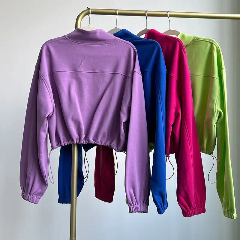 Talvemantel Outfit Fitness Crop Top Active dressipluusid 2tk Treeningriided naistele Komplektid Naiste 2-osaline treeningkomplekt