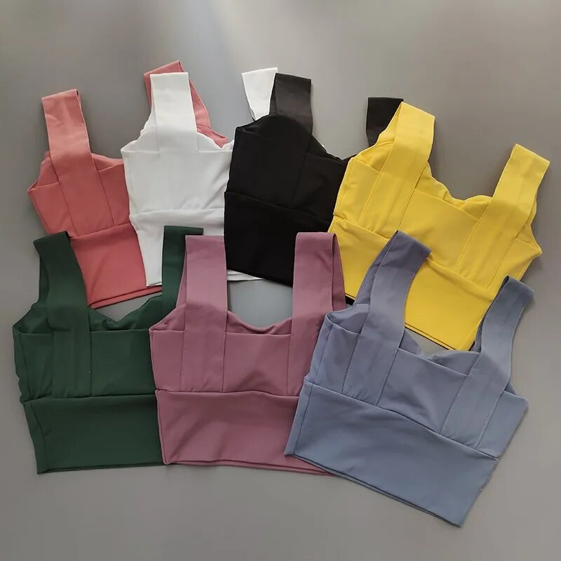Seksikas spordirinnahoidja ilu seljaosa Naiste Push Up rinnahoidjad Jooksu treening Jõusaal Fitness Treening Crop Tops Lühike Vest Jooga Aluspesu Topid