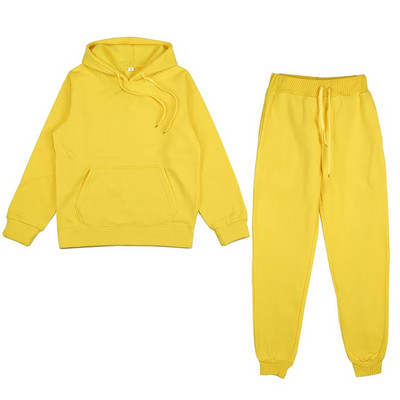 Trening de damă, plin, cu glugă, costume sport, toamnă, caldă, hanorace, ocazional, cu mânecă lungă, hanorace și pantaloni, fleece, set de două piese