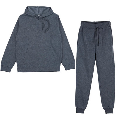 Trening de damă, plin, cu glugă, costume sport, toamnă, caldă, hanorace, ocazional, cu mânecă lungă, hanorace și pantaloni, fleece, set de două piese