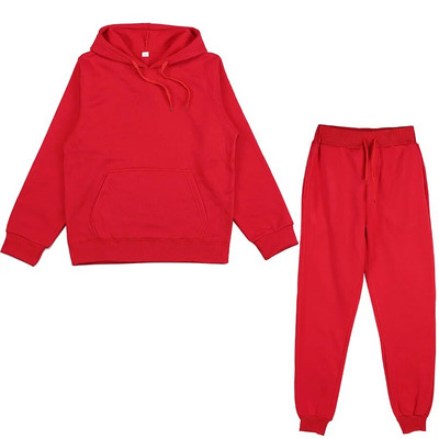 Trening de damă, plin, cu glugă, costume sport, toamnă, caldă, hanorace, ocazional, cu mânecă lungă, hanorace și pantaloni, fleece, set de două piese