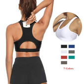 Γυναικεία προπόνηση Tank Top Γυμναστήριο Stretch Τηλέφωνο τσέπης κοίλο γιόγκα αθλητικό σουτιέν τρεξίματος Επενδυμένο αθλητικό σουτιέν γυμναστικής Top Push Up σουτιέν 2021