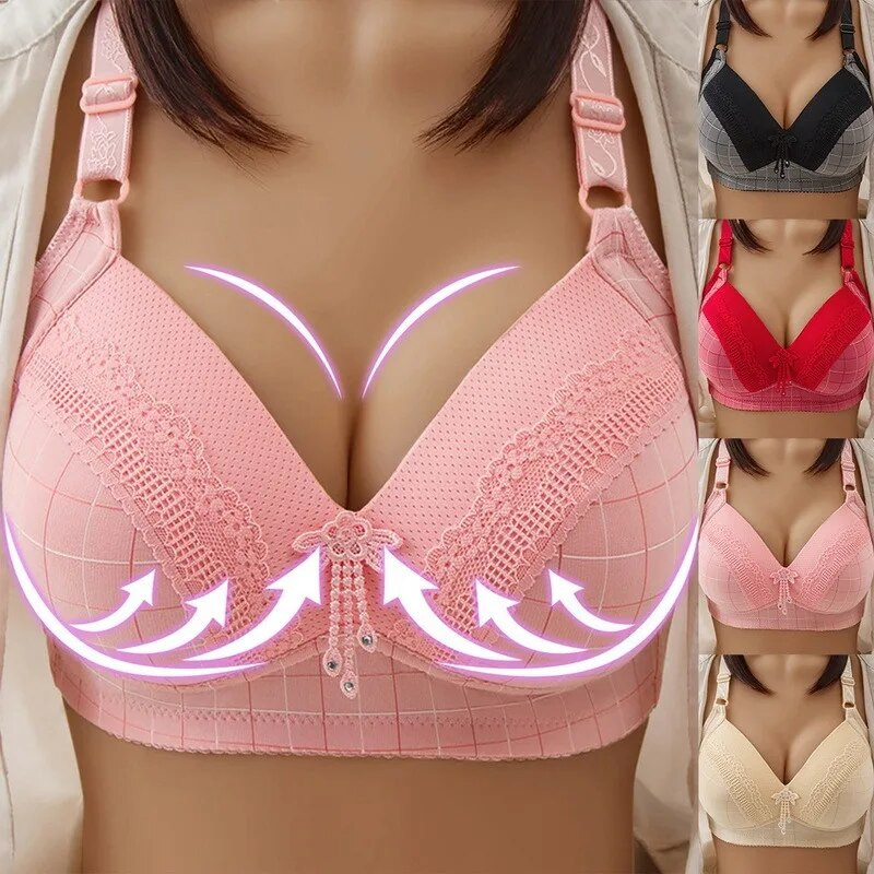 Ploni plius dydžio apatiniai moteriški liemenėlė languota nėrinių gėlių pakabukas, besiūlis 46/105 BC didelės krūtinės liemenėlės belaidė apyrankė Nauja