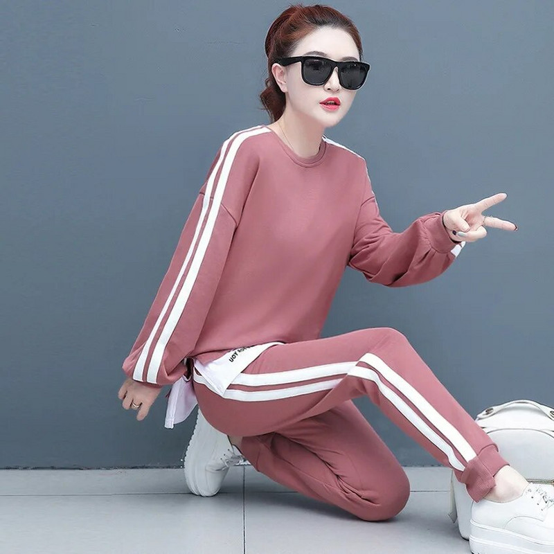 Ανοιξιάτικη γυναικεία αθλητική φόρμα αθλητική φαρδιά φούτερ+φούτερ Casual Jogger Running Outfit Outfit Αθλητικά ρούχα