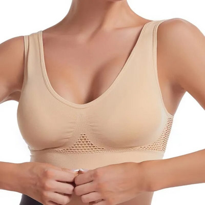Alergare Mesh Hollow Vent Hole Mesh Lenjerie sport pentru femei Top sport Sutien magic Crop Lenjerie sexy Topuri Sâni mari alergare