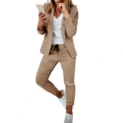Set două piese pentru femei, ținute de toamnă, trening pentru femei, cu fermoar, top și pantaloni, costum sport ocazional, pentru femeie de iarnă, chandals mujer