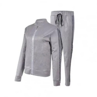 Set două piese pentru femei, ținute de toamnă, trening pentru femei, cu fermoar, top și pantaloni, costum sport ocazional, pentru femeie de iarnă, chandals mujer