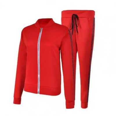 Set două piese pentru femei, ținute de toamnă, trening pentru femei, cu fermoar, top și pantaloni, costum sport ocazional, pentru femeie de iarnă, chandals mujer