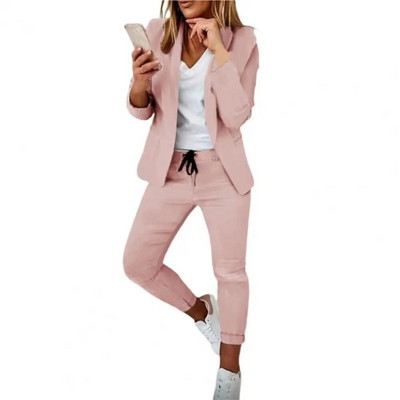 Set două piese pentru femei, ținute de toamnă, trening pentru femei, cu fermoar, top și pantaloni, costum sport ocazional, pentru femeie de iarnă, chandals mujer