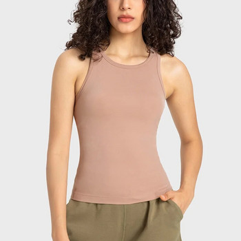 Γυναικείο μπλουζάκι Racerback Tank Top με μήκος μέχρι τη μέση Βουτυρένιο-μαλακό τετράπλευρο ελαστικό πουκάμισο γιόγκα, καλοκαιρινό αναπνεύσιμο αθλητικό γιλέκο