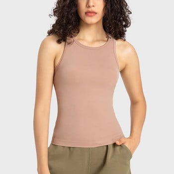 Γυναικείο μπλουζάκι Racerback Tank Top με μήκος μέχρι τη μέση Βουτυρένιο-μαλακό τετράπλευρο ελαστικό πουκάμισο γιόγκα, καλοκαιρινό αναπνεύσιμο αθλητικό γιλέκο