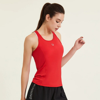 Γυναικείο μπλουζάκι ελαστικό περιστασιακό αμάνικο γιλέκο γυμναστικής γυμναστικής γυμναστικής γιόγκα αθλητικά πουκάμισα Αθλητικά μπλουζάκια για τρέξιμο