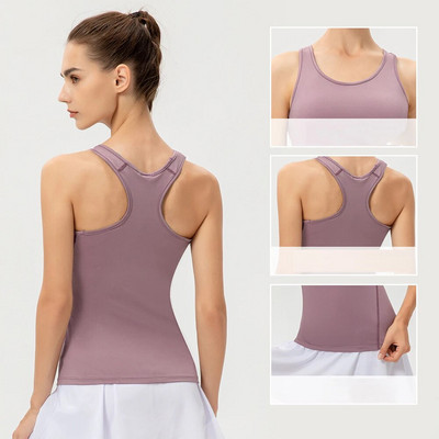 Νέα γιόγκα μπλούζες Γυναικεία Σέξι Γυμναστήριο Αθλητικά Γιλέκο Fitness στενά γυναικεία ρούχα Αμάνικο πουκάμισο για τρέξιμο Quick Dry White Top Tank Yoga
