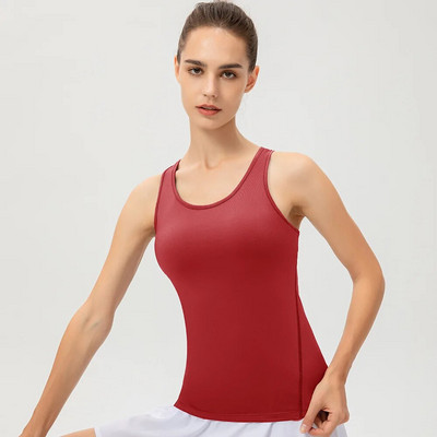 Nauji Yoga Tops Moteriški Sexy Gym Sportiniai drabužiai Liemenė Fitness aptempti moteriški drabužiai Bėgimo marškinėliai be rankovių Quick Dry White Yoga Tank Top