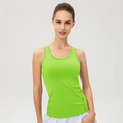 Nauji Yoga Tops Moteriški Sexy Gym Sportiniai drabužiai Liemenė Fitness aptempti moteriški drabužiai Bėgimo marškinėliai be rankovių Quick Dry White Yoga Tank Top