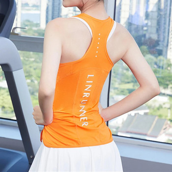 Yoga Tops Αθλητικά αντανακλαστικά γιλέκα Running Fitness Αμάνικο γυναικείο μπλουζάκι Σέξι στενό ελαστικό γρήγορο στέγνωμα ρεζερβουάρ εργασίας και Camis