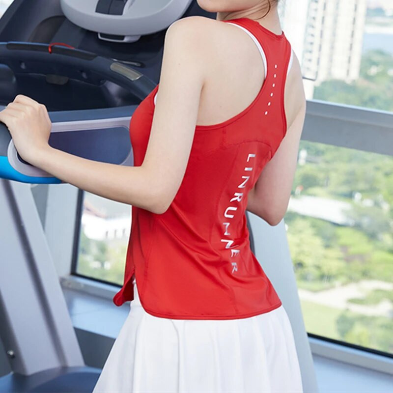 Joogatopsid Sport Helkurvestid Jooksmine Fitness T-särk Varrukateta Naised Seksikad kitsad elastsed Kiirelt kuivavad tööpaagid ja kammid