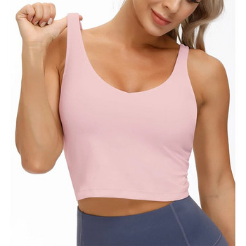 Γυναικείο αθλητικό σουτιέν με επένδυση για τρέξιμο για τρέξιμο Yoga Crop Top γυμναστική Ενδύματα προπόνησης Αθλητικά ρούχα χωρίς κρίκους