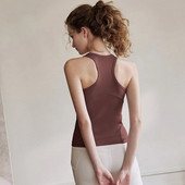 Vestă sport fără mâneci pentru femei, vară, alergare, fitness, îmbrăcăminte de stradă, tricou yoga, gimnastică ușoară, alergare, veste yoga de vară