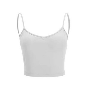Vară Nou Running Fitness Vestă sportivă fără mâneci Femeii Fără spate Uscare rapidă Sexy Adunat Yoga Camolă cu Pad pentru piept