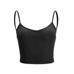 Vară Nou Running Fitness Vestă sportivă fără mâneci Femeii Fără spate Uscare rapidă Sexy Adunat Yoga Camolă cu Pad pentru piept