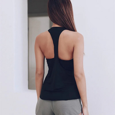 Vestă sexy pentru sport pentru sală de gimnastică pentru femei în aer liber Alergare, maiuri fără mâneci, antrenament, exercițiu, respirabil, yoga, fitness, vestă în formă de I