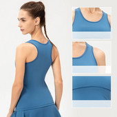 Γυναικεία πουκάμισα για τρέξιμο αμάνικα μπλουζάκια κολάν γρήγορου στεγνώματος Μασίφ μπλουζάκια σέξι γυναικεία ρούχα γιόγκα γυμναστική μπλούζα μονό