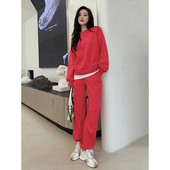 Trening de primăvară din bumbac Costum sport pentru femei Hanorac cu mânecă lungă + pantalon Alergare Jogging Fitness Set atletic casual Ținute Haine