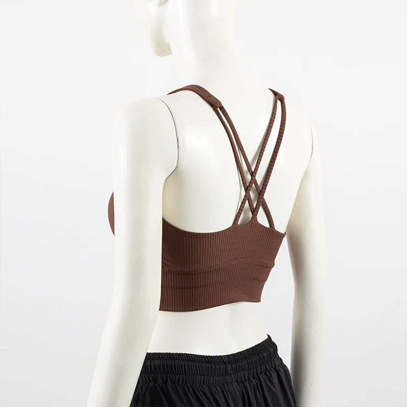 Rinnapadjandiga naiste fitnessvest, niidijooga spordiala, seljaosa jooksmine