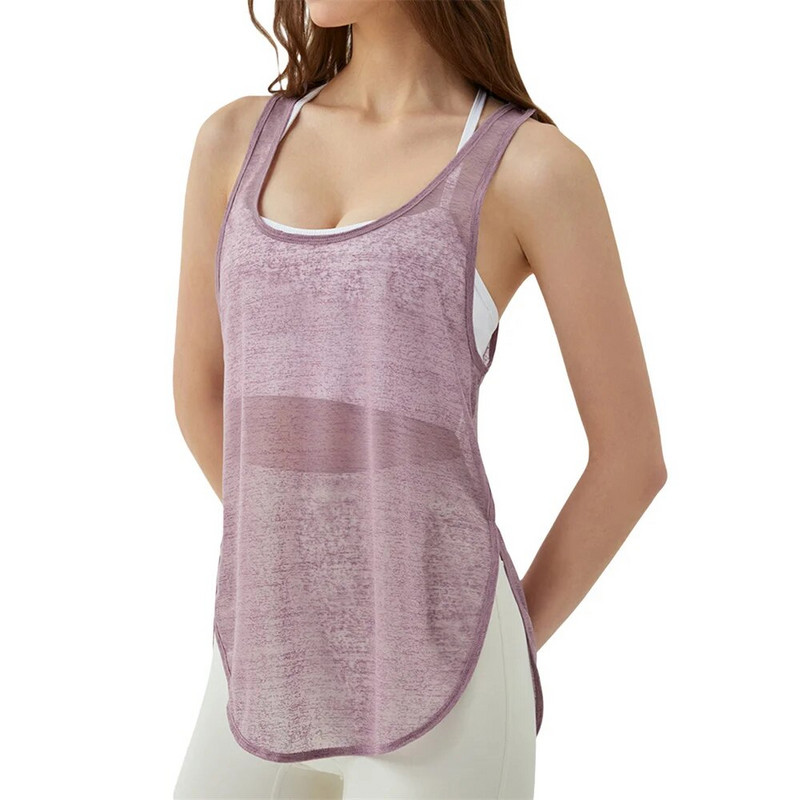 Naiste Jooksuvestid Küljelahus Kiiresti Kuiv hingav Sport Fitness Jooga Riietus Ühevärvilised Läbi varrukateta Topid