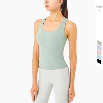 Αθλητικό σουτιέν Καλοκαιρινό νέο αντικείμενο Γυναικείο πουκάμισο για τρέξιμο Υψηλή υποστήριξη Ελαστικό γιλέκο Lycra Βαθιά U-back Crop Top Sexy Fitness Εσώρουχα