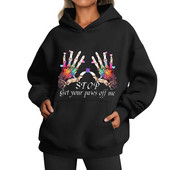 Sieviešu džemperi ar kapuci Modes sporta krekli ar garām piedurknēm, džemperi, brīvi apģērbu topi