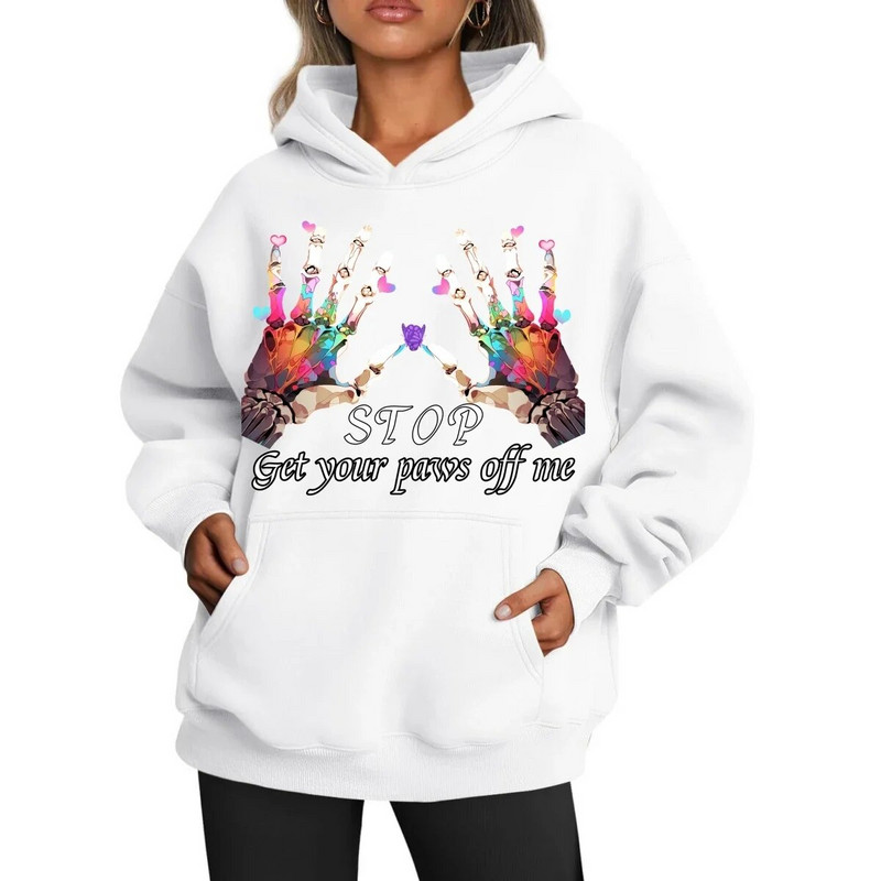 Sieviešu džemperi ar kapuci Modes sporta krekli ar garām piedurknēm, džemperi, brīvi apģērbu topi