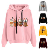 Sieviešu džemperis ar apaļu kaklu, garām piedurknēm, Helovīna apdruka, vienkrāsains džemperis ar kapuci.