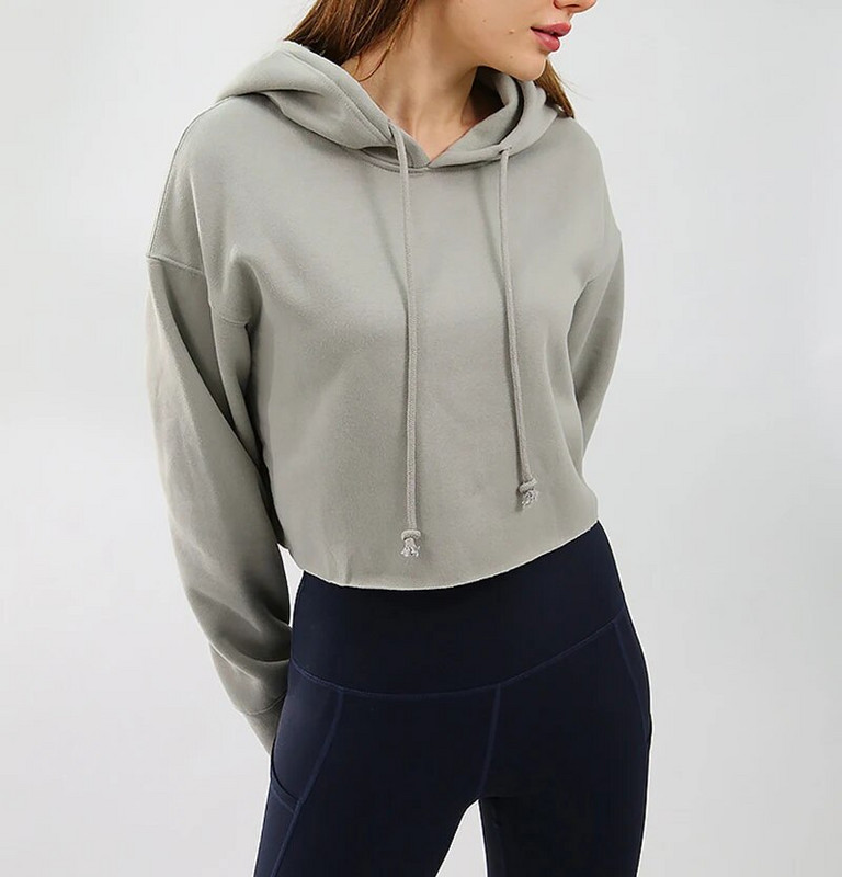 Sean Tsing® sporta lielizmēra džemperi sievietēm ar garām piedurknēm, savelkamām aukliņām, flīsa kapucēm, skriešanas fitnesam, brīvi džemperi