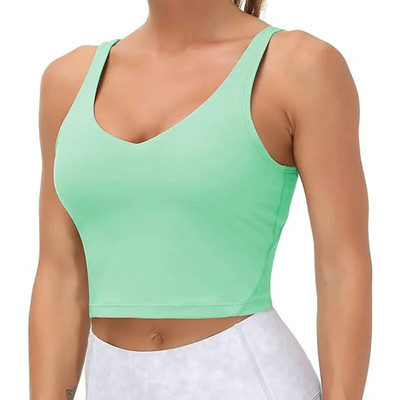 Sutiene sexy pentru femei, lenjerie de fitness cu spate în U, cu tampoane detașabile, vestă de yoga, sală de gimnastică, fără inel de oțel, crop top pentru alergare