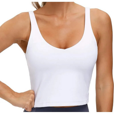 Sutiene sexy pentru femei, lenjerie de fitness cu spate în U, cu tampoane detașabile, vestă de yoga, sală de gimnastică, fără inel de oțel, crop top pentru alergare