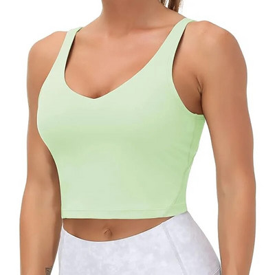 Sutiene sexy pentru femei, lenjerie de fitness cu spate în U, cu tampoane detașabile, vestă de yoga, sală de gimnastică, fără inel de oțel, crop top pentru alergare